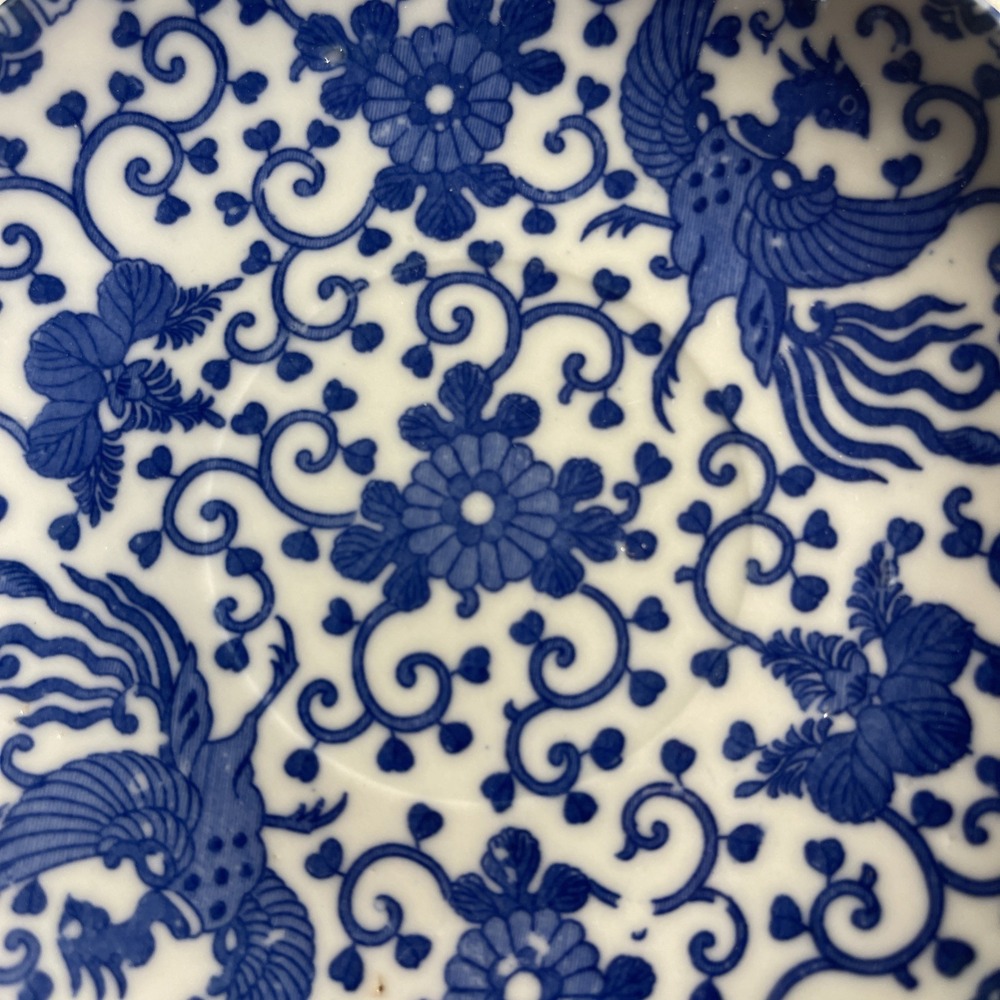 3 Blue White Morimura Phoenix Plate/Saucer Lot (2) 5 3/8" - (1) 4 7/8" Noritake